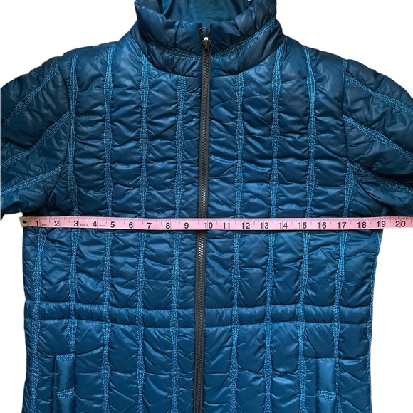 Cabi Poseidon Puffer 914 Teal Blue Mock Neck Zip Up Jacket Size Small - Picture 8 of 14
